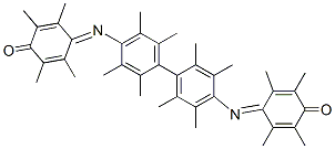 N,N'-Bis(2,3,5,6-tetramethyl-4-oxo-2,5-cyclohexadien-1-ylidene)-2,2',3,3',5,5',6,6'-octamethyl-1,1'-biphenyl-4,4'-diamine Struktur