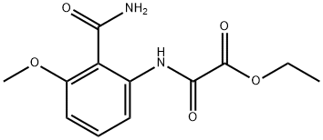 N-(2-Carbamoyl-3-methoxyphenyl)oxamidic acid ethyl ester Struktur