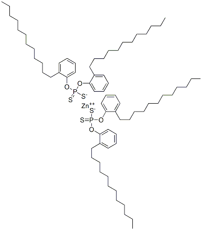 zinc bis[bis(dodecylphenyl)] bis(dithiophosphate) Struktur
