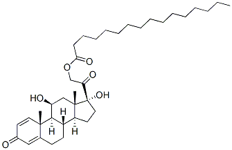 11beta,17,21-trihydroxypregna-1,4-diene-3,20-dione 21-palmitate Struktur