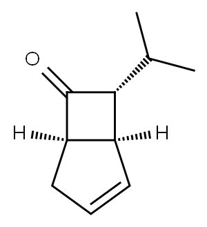 Bicyclo[3.2.0]hept-2-en-6-one, 7-(1-methylethyl)-, (1alpha,5alpha,7alpha)- (9CI) Structure