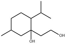 1-ヒドロキシ-5-メチル-2-(1-メチルエチル)シクロヘキサン-1-エタノール 化学構造式