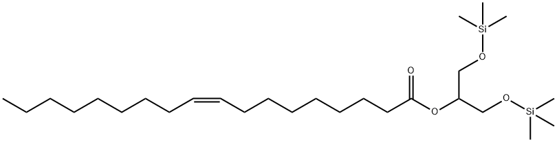 (9Z)-9-Octadecenoic acid 2-trimethylsilyloxy-1-[(trimethylsilyloxy)methyl]ethyl ester Struktur