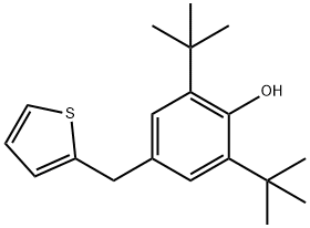 2,6-ditert-butyl-4-(thiophen-2-ylmethyl)phenol Structure