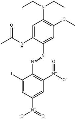 N-[5-(diethylamino)-2-[(2-iodo-4,6-dinitrophenyl)azo]-4-methoxyphenyl]acetamide Struktur