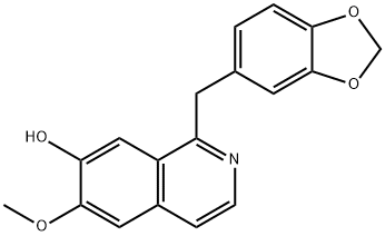 1-(1,3-Benzodioxol-5-ylmethyl)-6-methoxyisoquinolin-7-ol Struktur