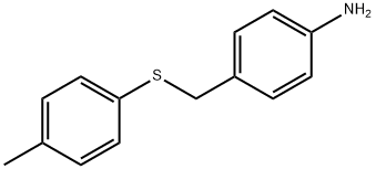 4-[(4-methylphenyl)sulfanylmethyl]aniline Struktur