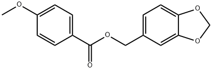 benzo[1,3]dioxol-5-ylmethyl 4-methoxybenzoate Struktur