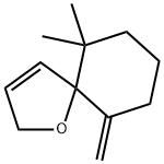6,6-ジメチル-10-メチレン-1-オキサスピロ[4.5]デカ-3-エン 化学構造式