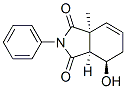 (3aS)-3a,6,7,7aα-テトラヒドロ-7β-ヒドロキシ-3aα-メチル-2-フェニル-1H-イソインドール-1,3(2H)-ジオン 化学構造式