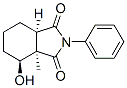 (3aR,7aα)-3a,4,5,6,7,7a-ヘキサヒドロ-4β-ヒドロキシ-3aα-メチル-2-フェニル-1H-イソインドール-1,3(2H)-ジオン 化学構造式