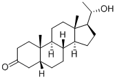 プレグナン-20α-オール-3-オン 化学構造式