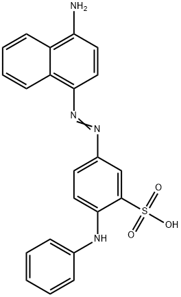 5-[(4-amino-1-naphthyl)azo]-2-anilinobenzenesulphonic acid Struktur