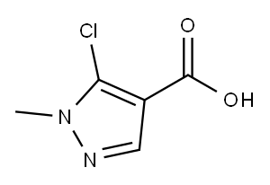 5-クロロ-1-メチル-1H-ピラゾール-4-カルボン酸 化学構造式