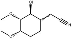Acetonitrile, [(2S,3R,4S)-2-hydroxy-3,4-dimethoxycyclohexylidene]- (9CI) Structure