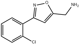 1-[3-(2-クロロフェニル)-5-イソオキサゾリル]メタンアミン 化学構造式