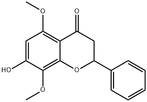 7-ヒドロキシ-5,8-ジメトキシフラバノン 化学構造式