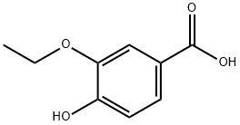 3-ethoxy-4-hydroxybenzoic acid Struktur