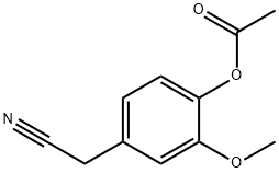 [4-(cyanomethyl)-2-methoxy-phenyl] acetate Struktur