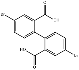 4,4'-ジブロモビフェニル-2,2'-ジカルボン酸 化学構造式