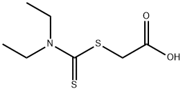 [[(ジエチルアミノ)チオキソメチル]チオ]酢酸 化学構造式