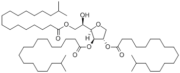 山梨坦三异硬脂酸酯, 54392-27-7, 结构式