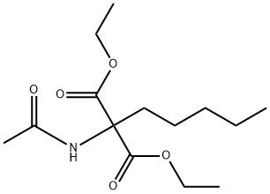 diethyl 2-acetamido-2-pentyl-propanedioate Struktur