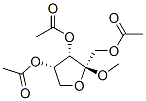 [(3S,4S,5S)-4-acetyloxy-5-(acetyloxymethyl)-5-methoxy-oxolan-3-yl] ace tate Struktur