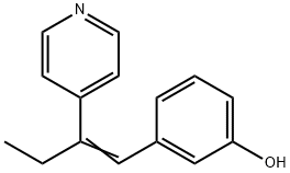 3-(2-pyridin-4-ylbut-1-enyl)phenol Structure