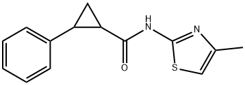 Cyclopropanecarboxamide, N-(4-methyl-2-thiazolyl)-2-phenyl- (9CI) Structure