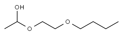 1-(2-丁氧基乙氧基)-乙醇 结构式
