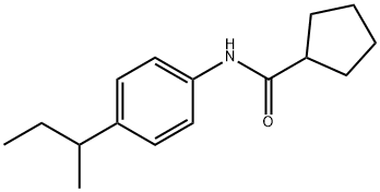 Cyclopentanecarboxamide, N-[4-(1-methylpropyl)phenyl]- (9CI) Structure