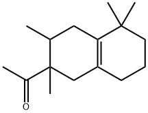 1-(1,2,3,4,5,6,7,8-octahydro-2,3,5,5-tetramethyl-2-naphthyl)ethan-1-one Struktur