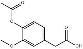 4-乙酰氧基-3-甲氧基苯乙酸, 5447-38-1, 结构式