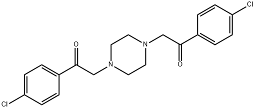 1-(4-chlorophenyl)-2-[4-[2-(4-chlorophenyl)-2-oxo-ethyl]piperazin-1-yl ]ethanone Structure