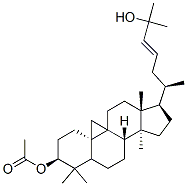 (23E)-9β,19-シクロ-5α-ラノスタ-23-エン-3β,25-ジオール3-アセタート 化学構造式