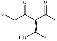 3-(1-アミノエチリデン)-1-クロロ-2,4-ペンタンジオン 化学構造式
