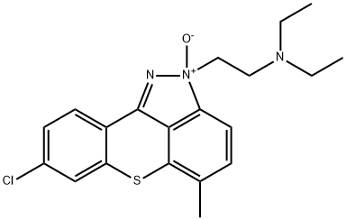 8-クロロ-N,N-ジエチル-5-メチル-2H-[1]ベンゾチオピラノ[4,3,2-cd]インダゾール-2-(エタンアミンN-オキシド) 化学構造式