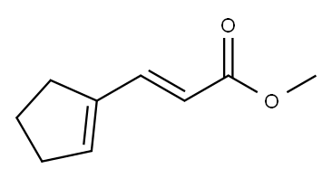(E)-3-(1-シクロペンテン-1-イル)アクリル酸メチル 化学構造式