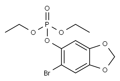 6-bromo-5-diethoxyphosphoryloxy-benzo[1,3]dioxole Struktur