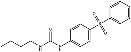 3-[4-(benzenesulfonyl)phenyl]-1-butyl-urea Struktur