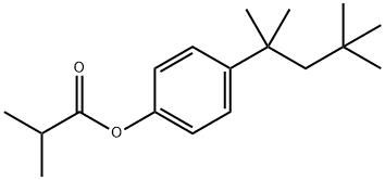 [4-(2,4,4-trimethylpentan-2-yl)phenyl] 2-methylpropanoate Struktur