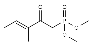[(E)-3-メチル-2-オキソ-3-ペンテニル]ホスホン酸ジメチル 化学構造式