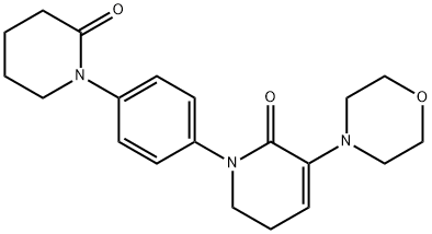 5,6-二氢-3-(4-吗啉基)-1-[4-(2-氧代-1-哌啶基)苯基]-2(1H)-吡啶酮, 545445-44-1, 结构式