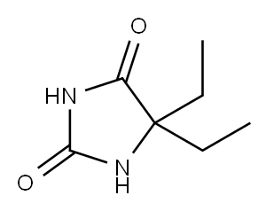 5,5-diethylhydantoin Struktur