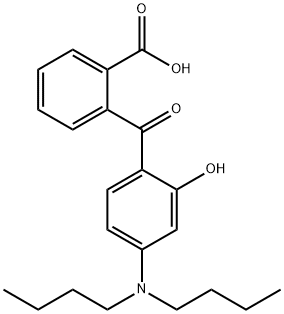 2-[4-(ジブチルアミノ)-2-ヒドロキシベンゾイル]安息香酸 化学構造式