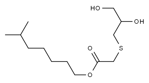 isooctyl [(2,3-dihydroxypropyl)thio]acetate Structure