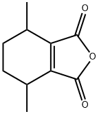 3,6-ジメチル-1-シクロヘキセン-1,2-ジカルボン酸無水物 化学構造式