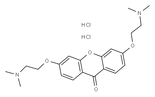 3,6-bis[2-(dimethylamino)ethoxy]-9H-xanthen-9-one dihydrochloride Structure