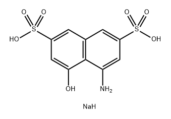 4-アミノ-5-ヒドロキシ-2,7-ナフタレンジスルホン酸ナトリウム水和物 化学構造式